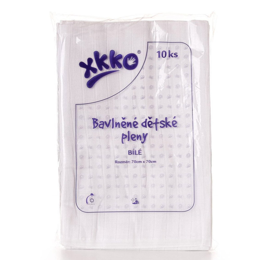 Xkko bomullsdyna 70x70 cm, 10 st, vit