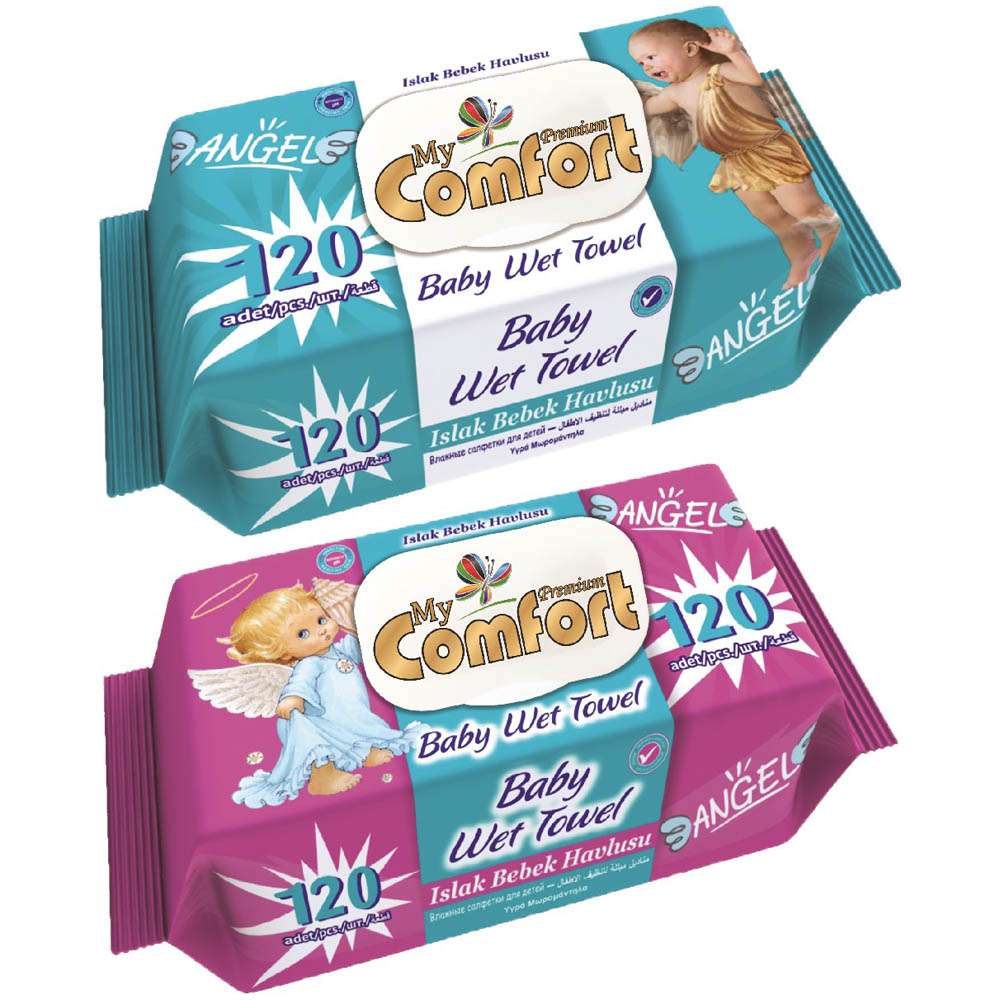 My Comfort våtservett med lock, 120 stycken
