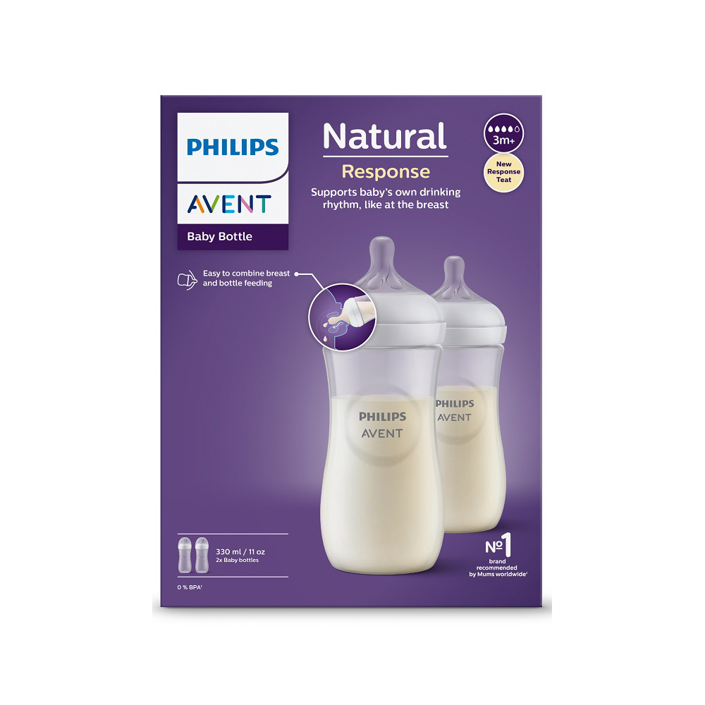 Philips AVENT nappflaskan Natural Response 330ml 2 styck