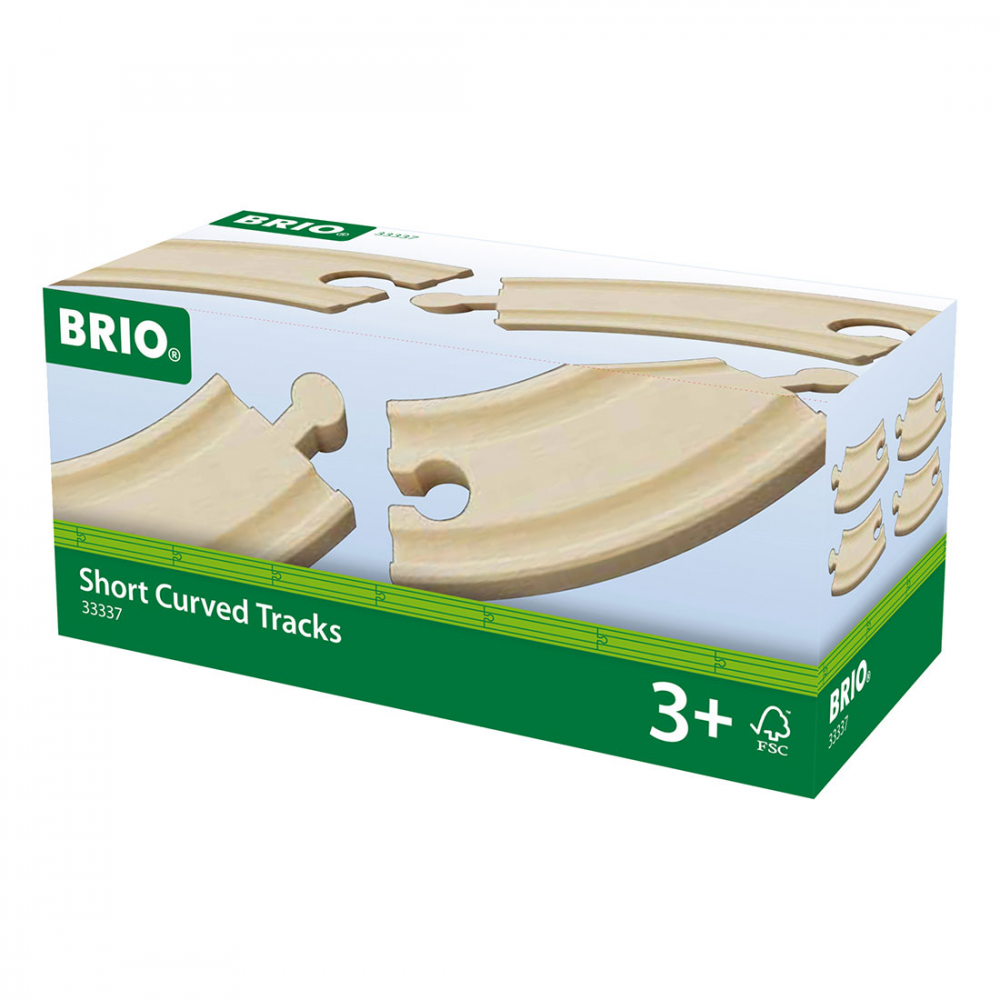 Brio 33337 4 stycken korta kurvspår