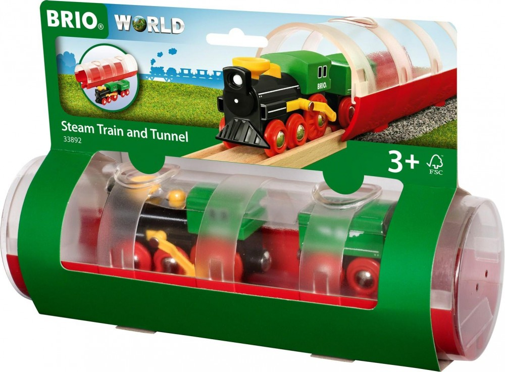 Brio 33892 Ånglok med tunnel