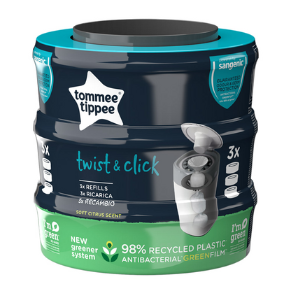 Tommee Tippee blöjhink påfyllningskassett Sangenic Tec citrus, 3 st