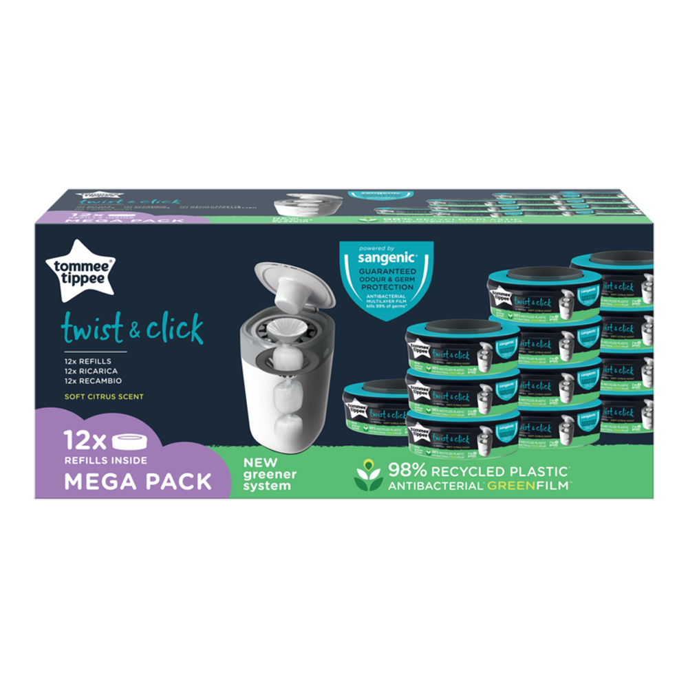 Tommee Tippee blöjhink påfyllningskassett Sangenic Tec citrus, 12 st