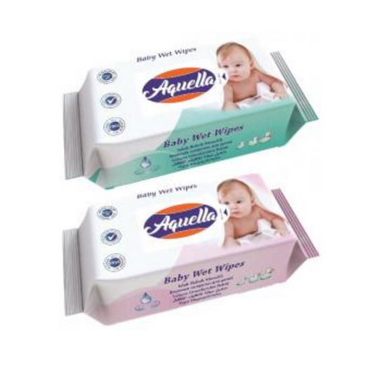 Aquella Kids Baby våtservett Mix (blå, rosa) 72 stycken
