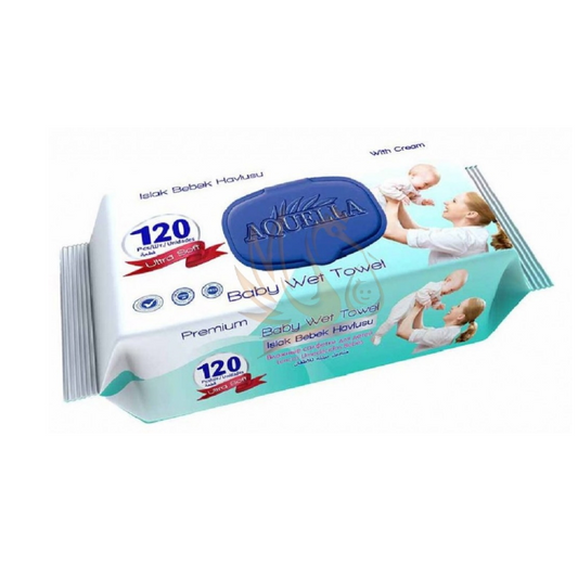 Aquella Baby våtservett med lock, mix premium, 120 stycken