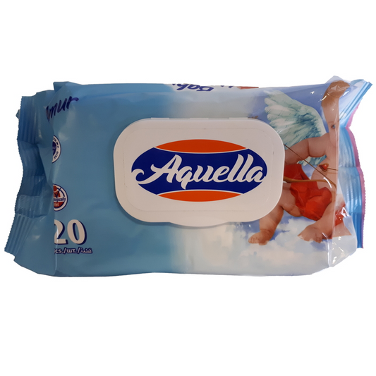 Aquella Baby våtservettvultra mjuk med flip-top lock, 120 stycken