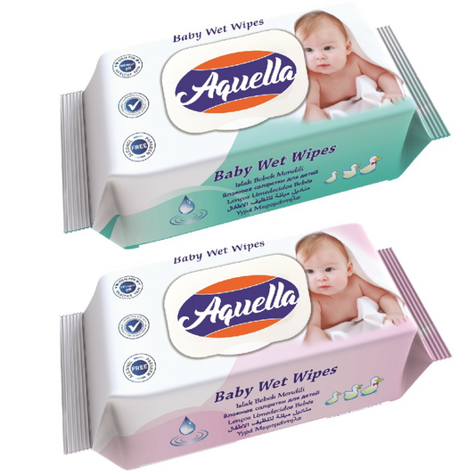 Aquella Baby våtservett med pH 5.5, flip-top lock, 72 stycken