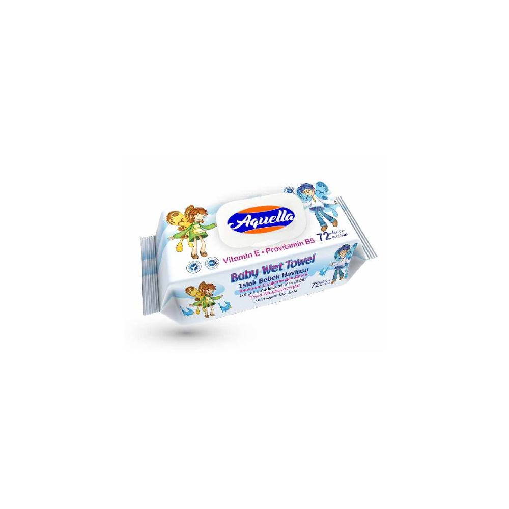 Aquella Baby våtservett med vitaminer, flip-top lock, 72 stycken
