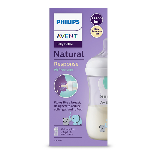 Philips AVENT nappflaska Natural Response AirFree 260ml elefant