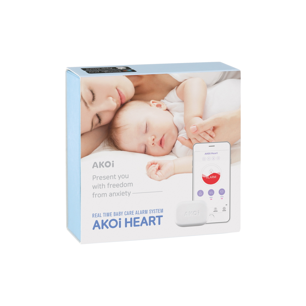 AKOi Heart baby monitor 3 i 1 – rörelse-, vändnings- och blöjövervakare