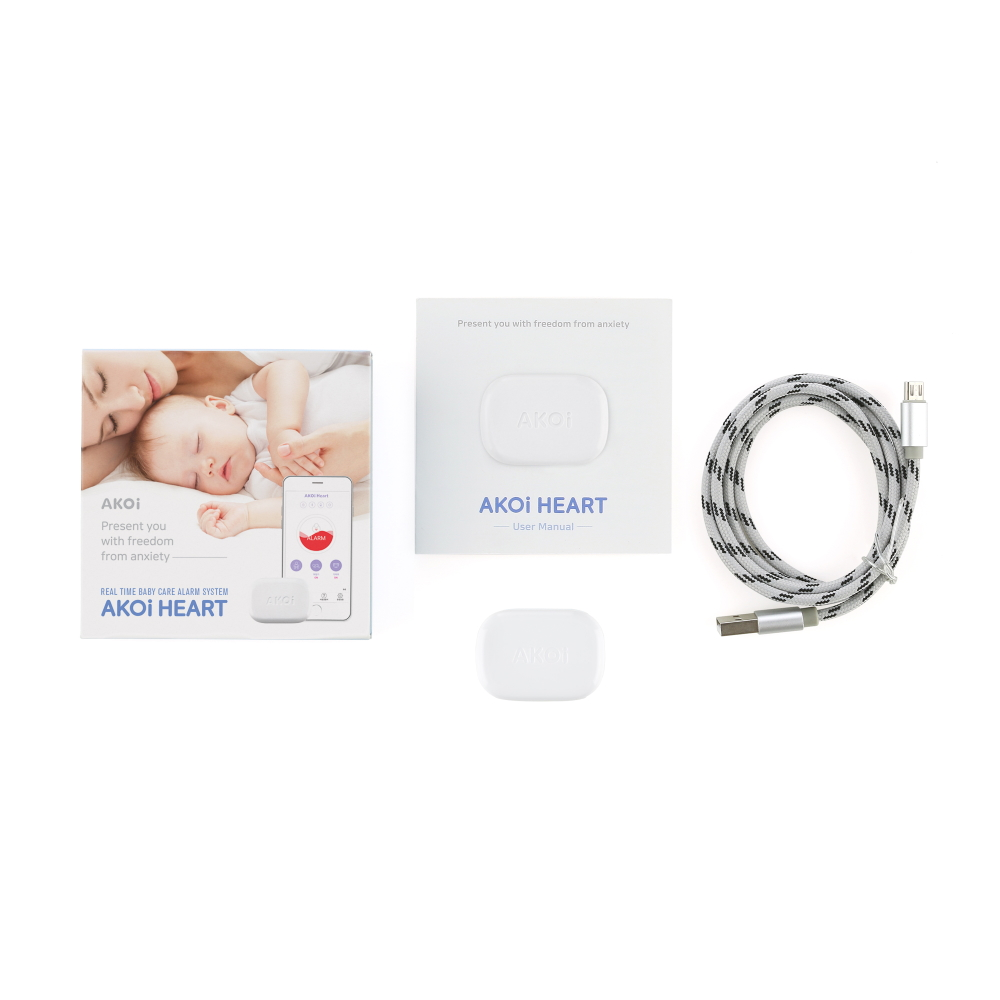 AKOi Heart baby monitor 3 i 1 – rörelse-, vändnings- och blöjövervakare