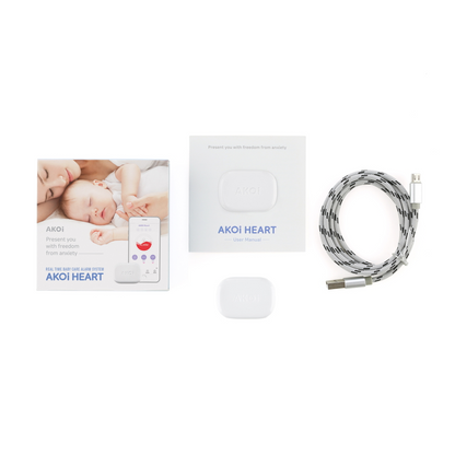 AKOi Heart baby monitor 3 i 1 – rörelse-, vändnings- och blöjövervakare